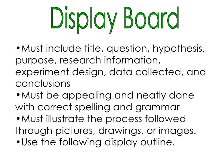science fair power point