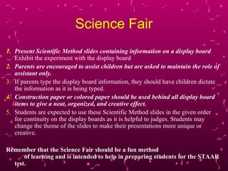 Science Fair Training Slides | PPT