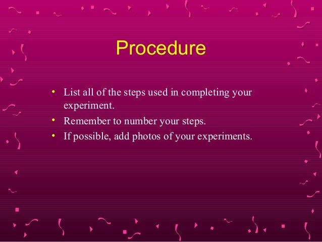science fair training slides