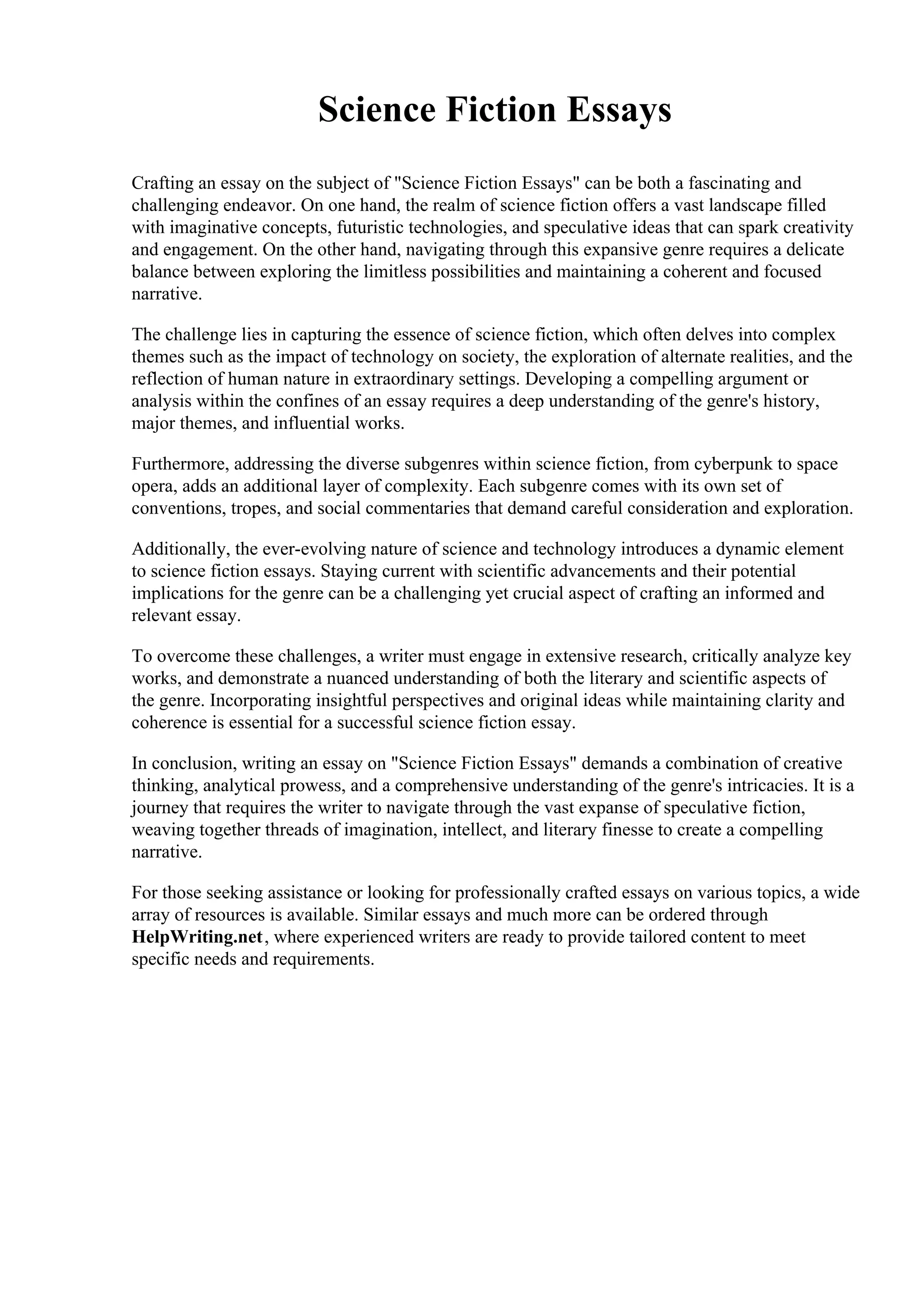 science-fiction-essays-pdf