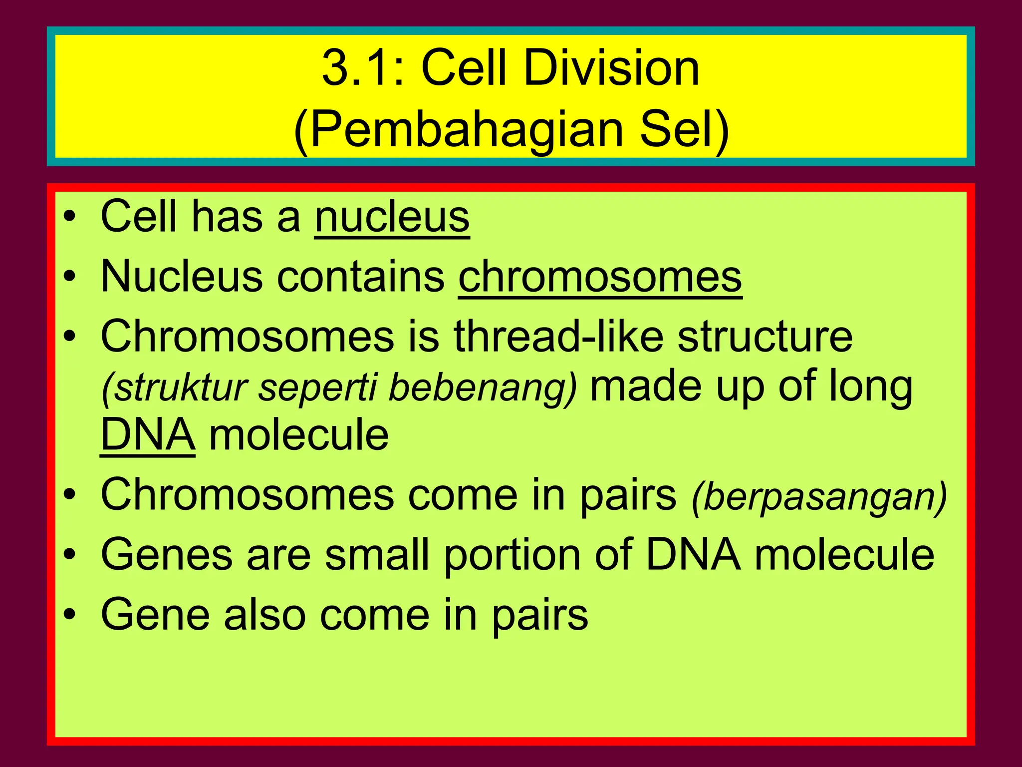 Science Form 4 - Genetics. Cell division. Inheritance | PPT