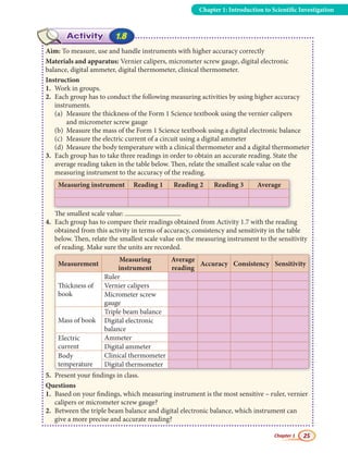 Science Chart Form 1 Science Form 1 Science Form 1 Science Form | PDF