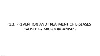 Sensitivity: Internal
1.3. PREVENTION AND TREATMENT OF DISEASES
CAUSED BY MICROORGANISMS
 