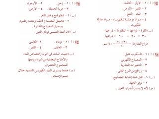 Science كراسة امتحانات آخر العام فى العلوم للصف السادس الابتدائى 