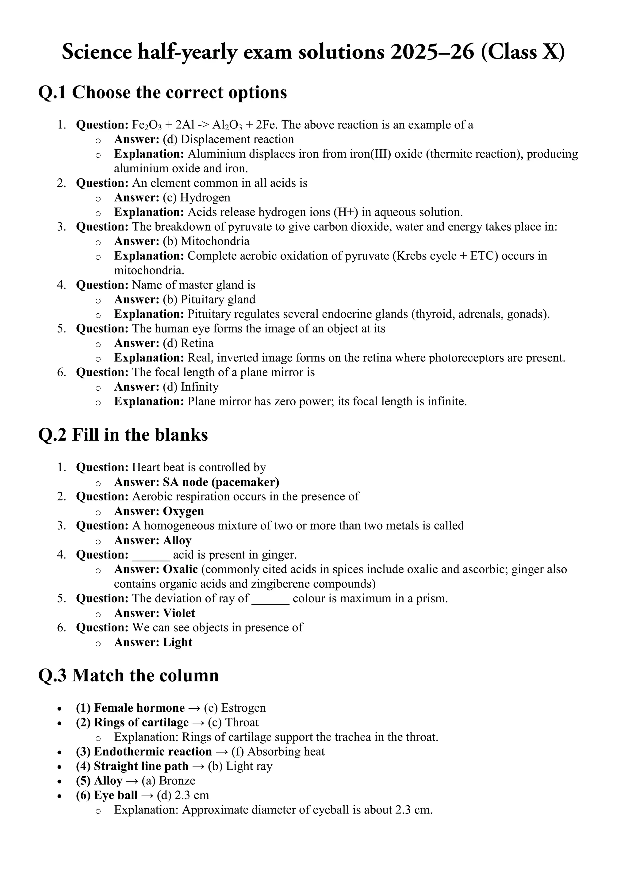 Comprehensive Science Quiz: Chemistry, Biology, Physics & More | PDF