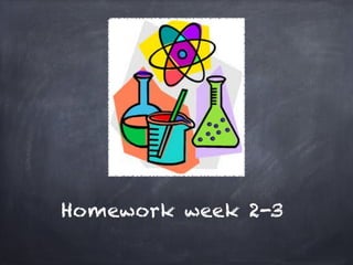 Homework week 2-3
 