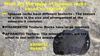 Ing Rocks Igneous Rocks PowerPoint Presentation for Science | PPTX