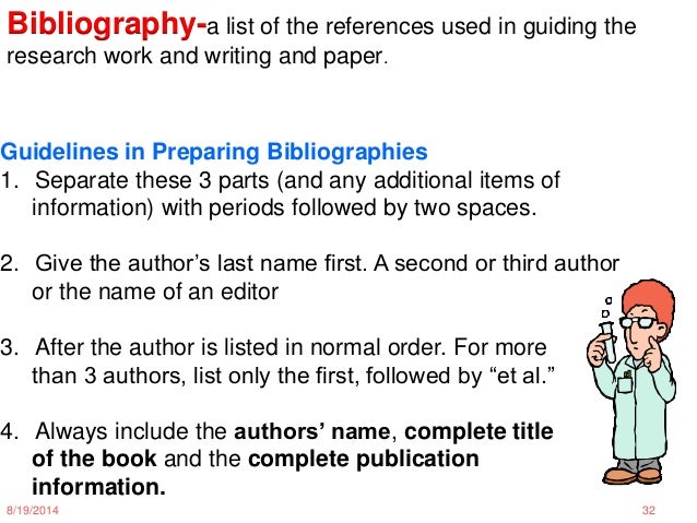 How to write a science fair bibliography