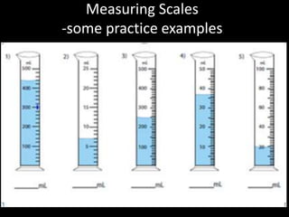 Measuring Scales
-some practice examples
 