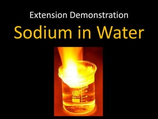 Extension Demonstration
Sodium in Water
 