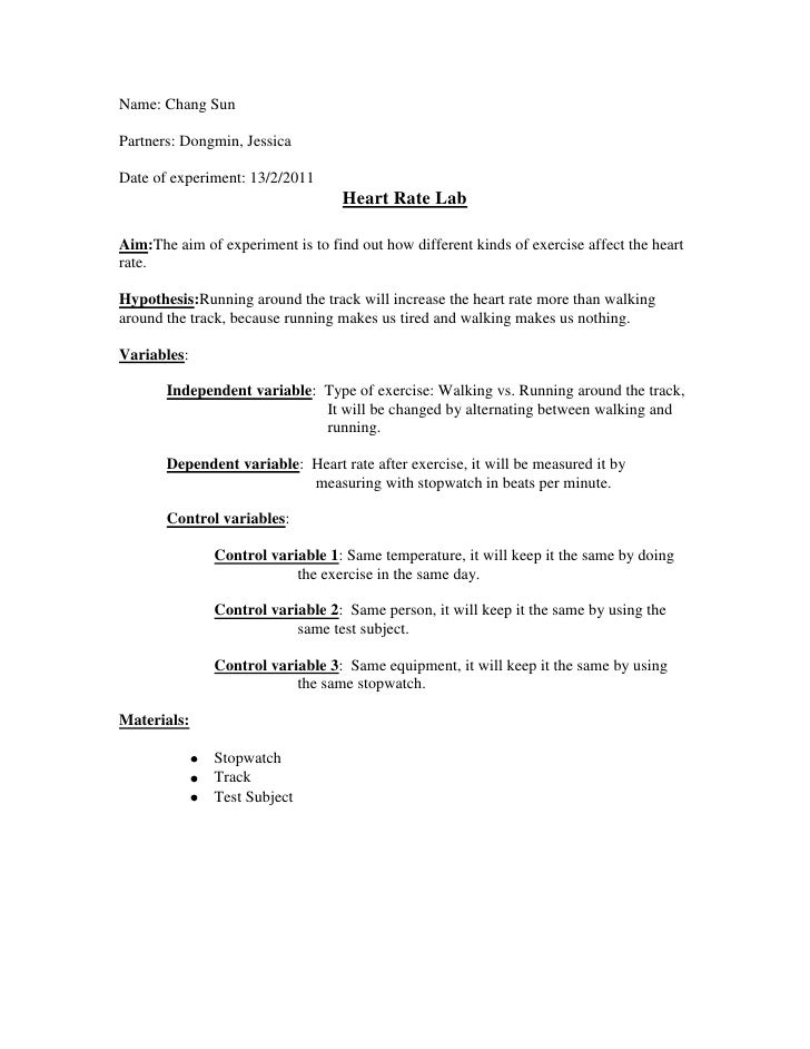 Writing a scientific lab report outline structure