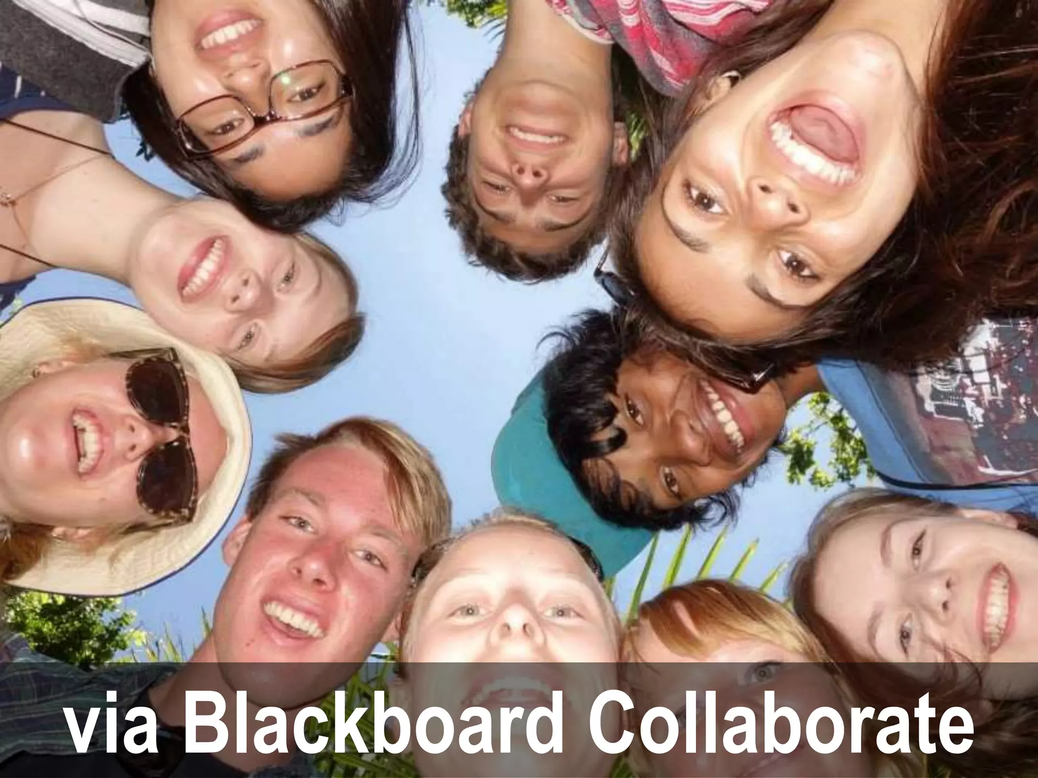 via Blackboard Collaborate
 