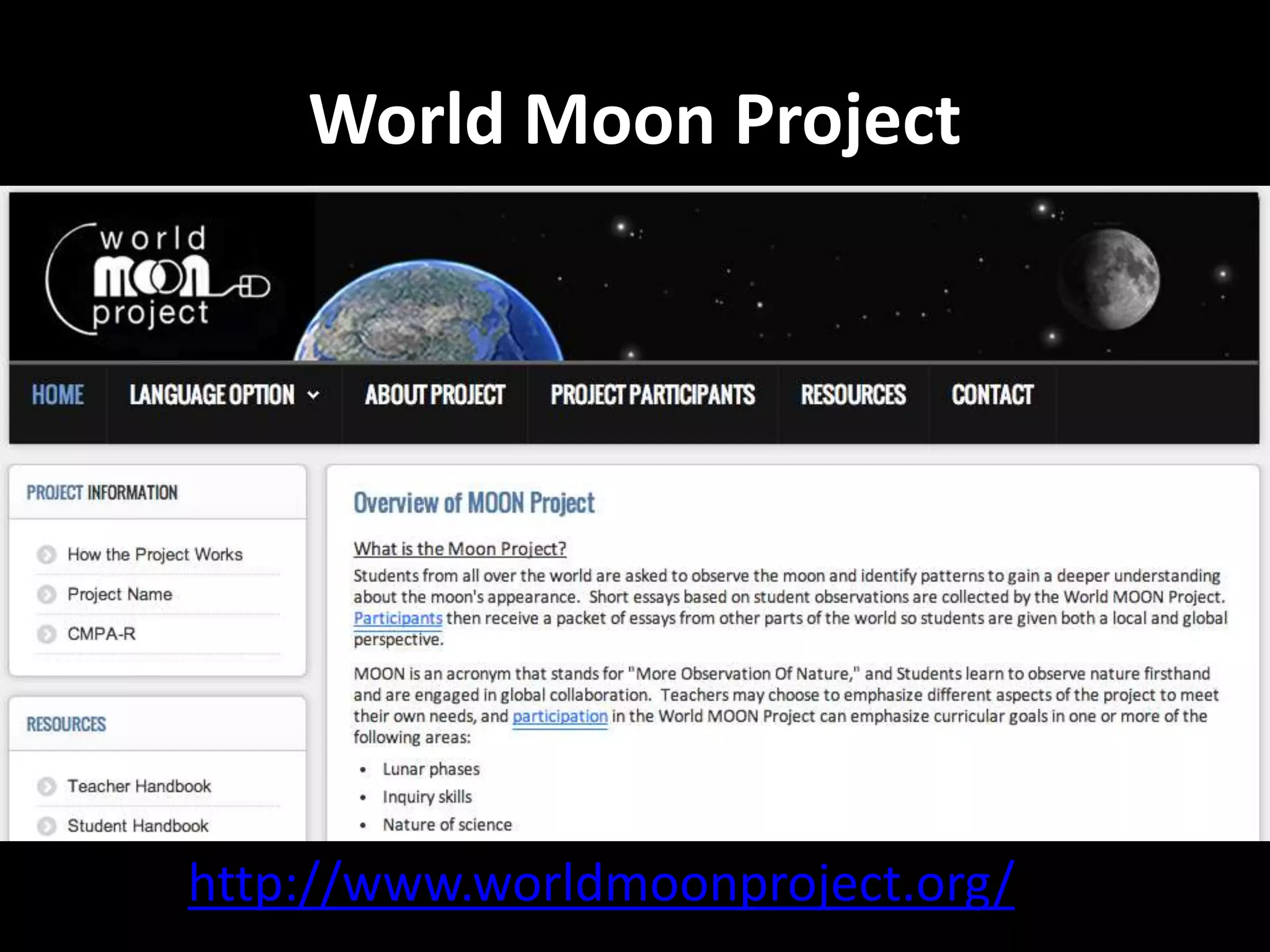 http://www.worldmoonproject.org/
World Moon Project
 