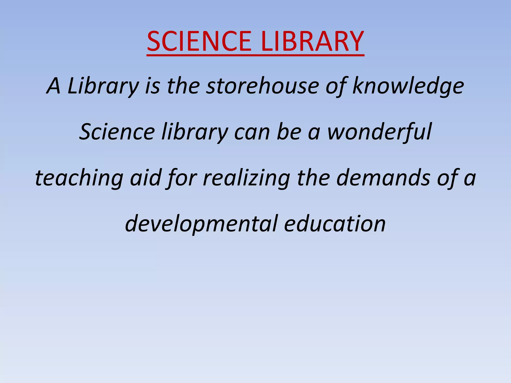 Science library | PPTX