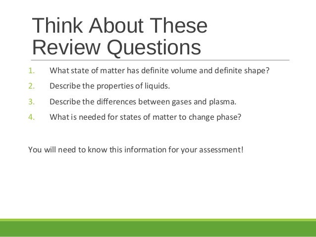Critical thinking questions on states of matter image