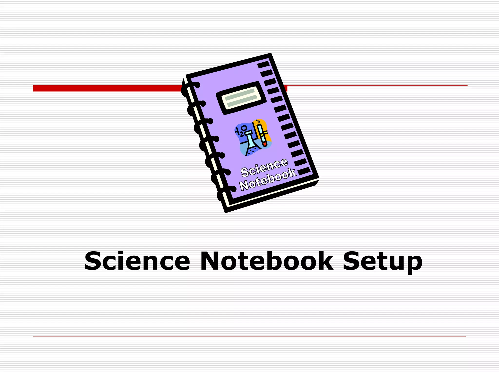 Science Notebook Setup Science Notebook 