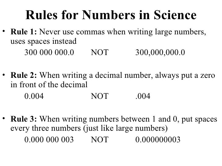 Scientific number