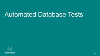 Automated Database Tests
54
 