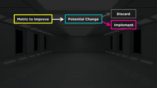 Metric to Improve 
Potential Change 
Discard 
Implement  