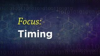 Focus: 
Timing  