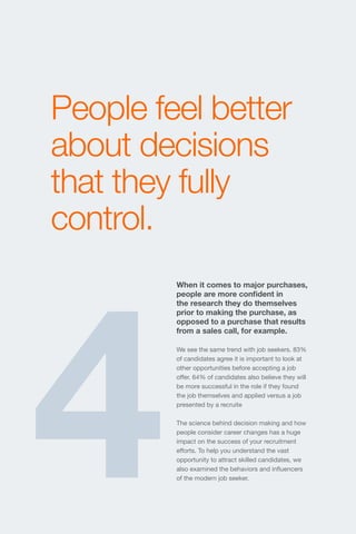 People feel better
about decisions
that they fully
control.
4
When it comes to major purchases,
people are more confident ...