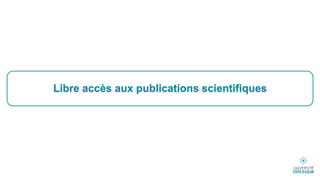 Libre accès aux publications scientifiques
 