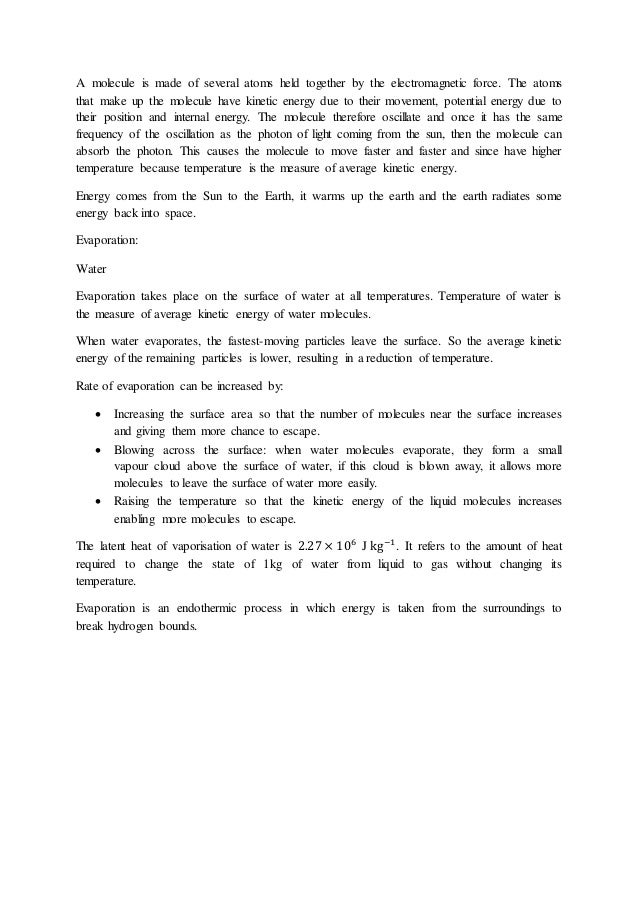 Water molecule essay