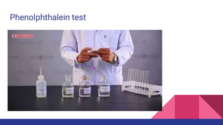 Phenolphthalein test
 