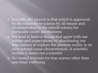 Science Because Rationale Science ppt | PPTX
