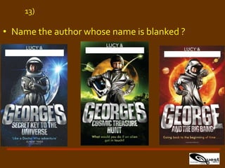 • Name the author whose name is blanked ?
13)
 