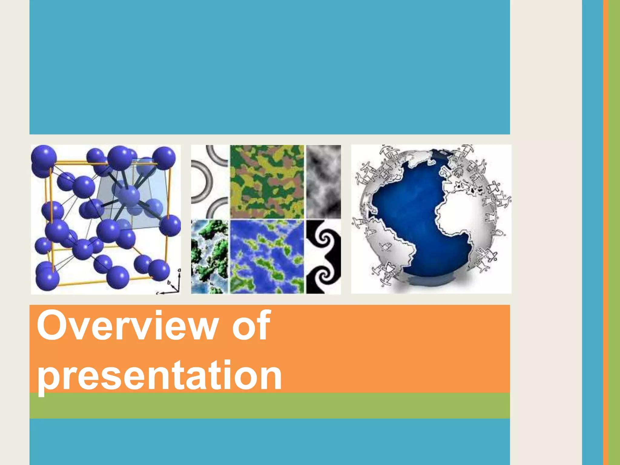 Overview of
presentation
 