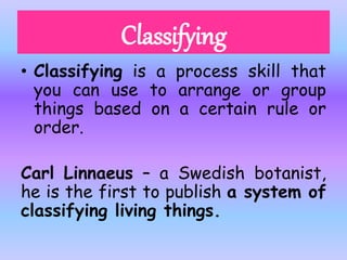 Science process skills | PPTX image.