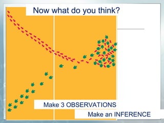 Now what do you think?
Make 3 OBSERVATIONS
Make an INFERENCE
 