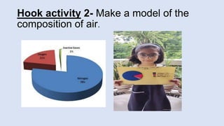Hook activity 2- Make a model of the
composition of air.
 