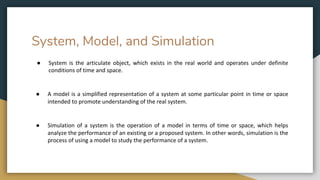 Simulation And Modelling | PPT