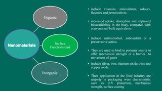 application of nanotechnology in food and dairy products | PPTX