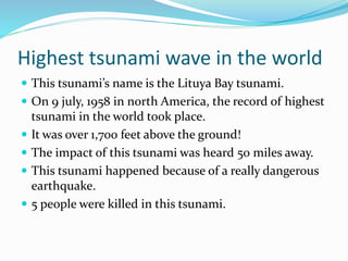 Highest tsunami feet