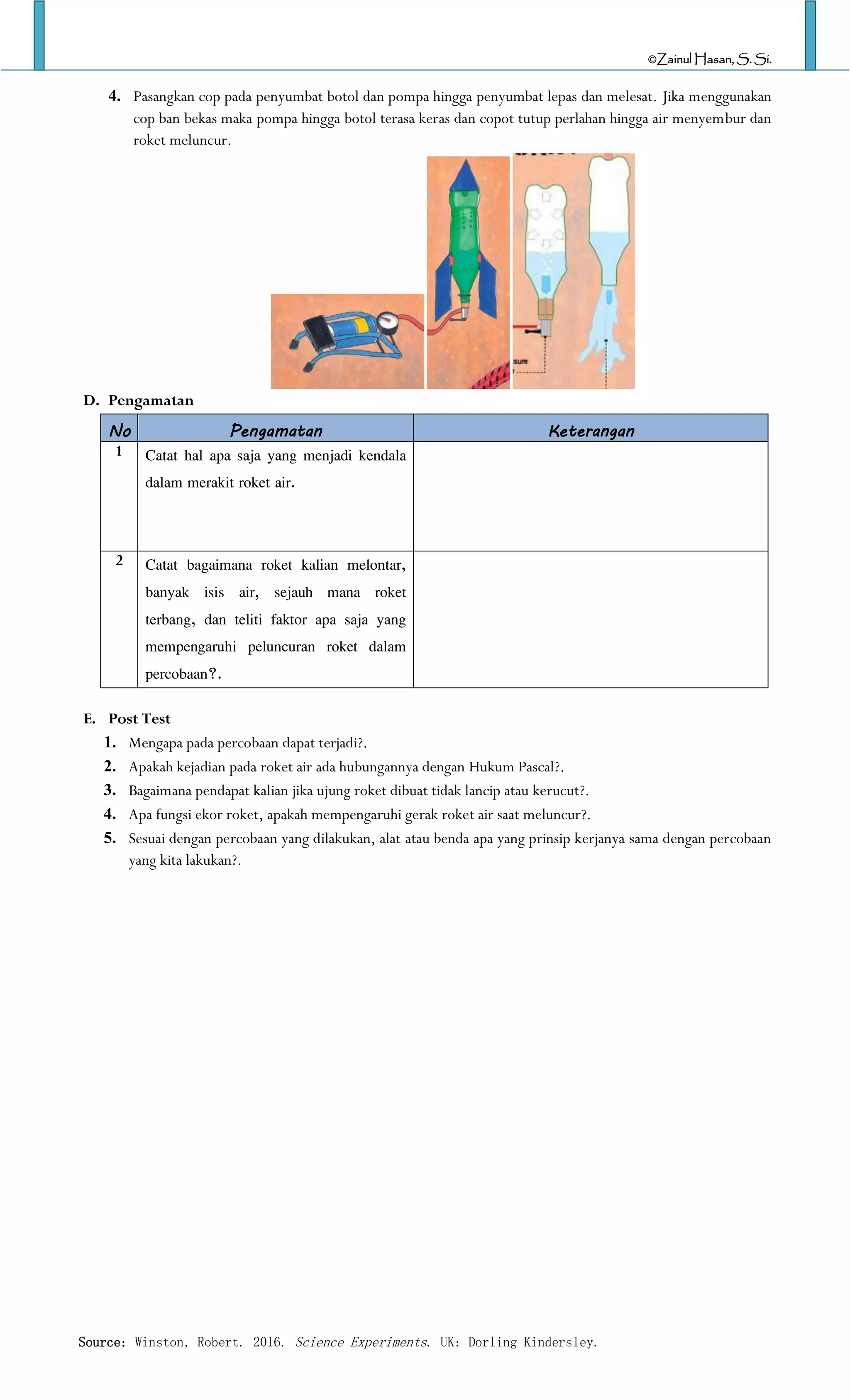 Science project (roket air) | PDF