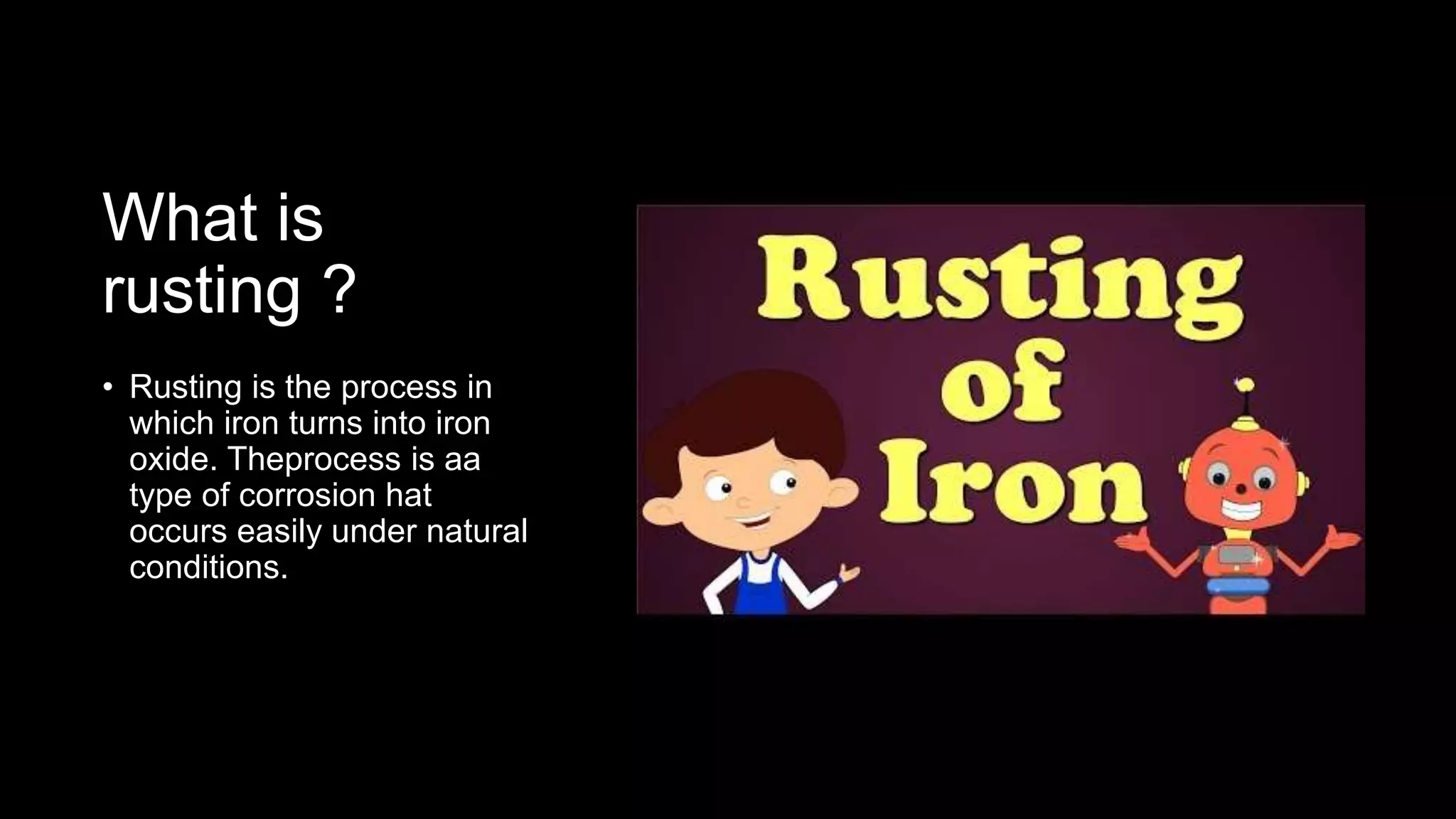 Rusting and how to prevent rusting PPT