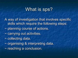 Sps Science Science prosess skills | PPT