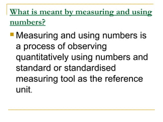 Science Process Skills Using Numbers Science prosess skills | PPT