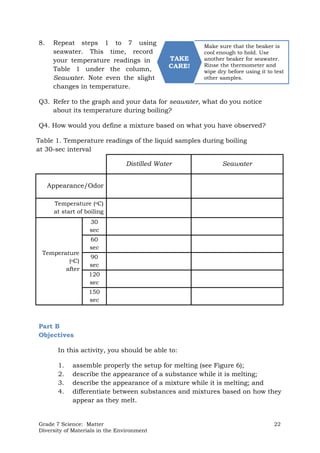 K TO 12 GRADE 7 LEARNING MATERIAL IN SCIENCE (Q1-Q2) | PDF