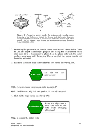 K TO 12 GRADE 7 LEARNING MATERIAL IN SCIENCE (Q1-Q2)