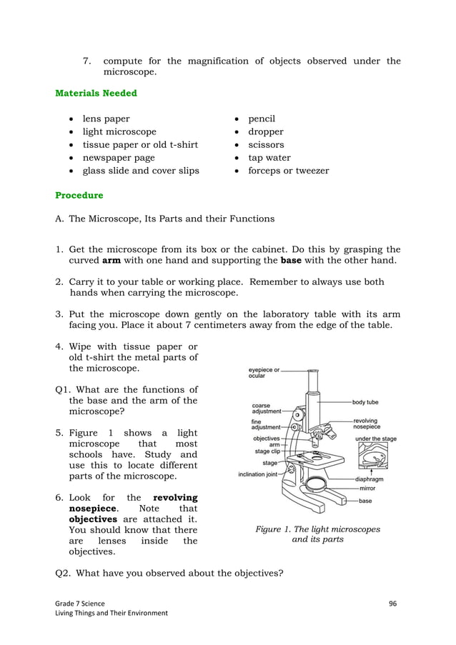 K TO 12 GRADE 7 LEARNING MATERIAL IN SCIENCE (Q1Q2)