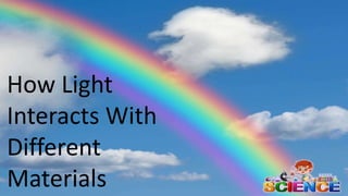 How Light
Interacts With
Different
Materials
 
