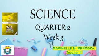 SCIENCE
QUARTER 2
Week 3
 