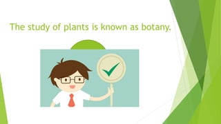The study of plants is known as botany.
 