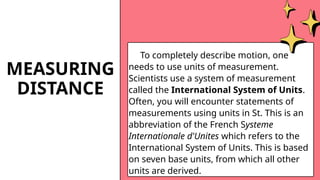 Force and Motion. Measuring time and distance | PPTX