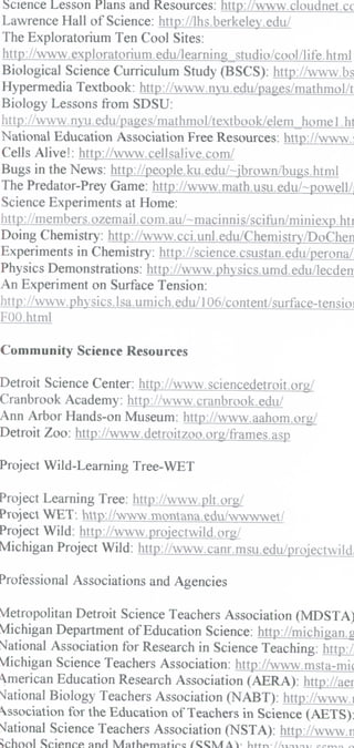 Science resources