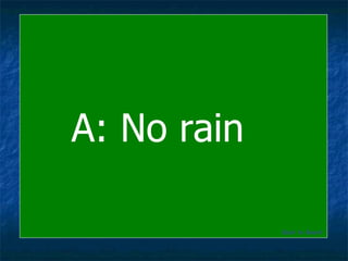 A: No rain Back to Board 